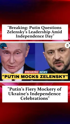 As Ukraine marks Independence Day, Vladimir Putin delivers a scathing warning, mocking Zelensky’s speeches and questioning the real strength behind his words. While parades and celebrations take place, Putin highlights the gap between rhetoric and reality, casting doubt on Ukraine’s ability to withstand the ongoing challenges.   #Putin #Zelensky #UkraineCrisis #IndependenceDay #BreakingNews 
