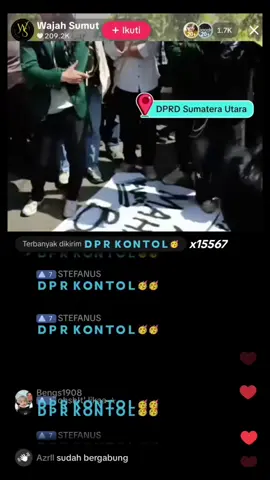 Cut Live Aksi Demo di DPRD Sumatera Utara Sumut 26 Agustus 2026. #novir007 #sumut #demo 