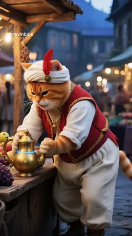 😱Little Kitten Stole a Genie Kettle The Ending Will Shock You! 🧞‍♂️ #petlover  #meow  #cats 