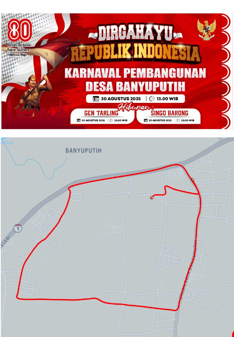 Info rute karnaval desa banyuputih #karnaval #video #flypシ 