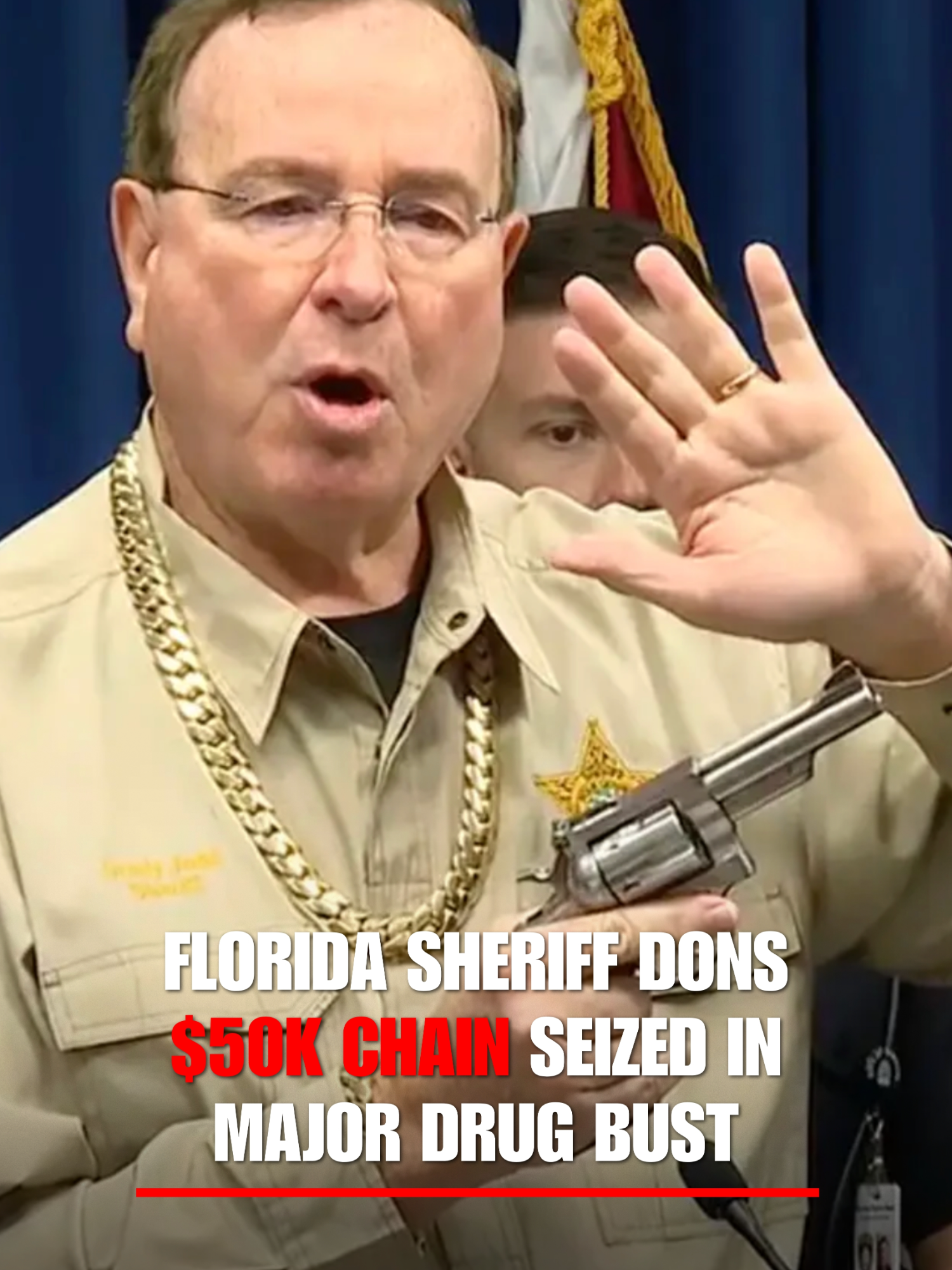 'I GOT THEIR DRIP': Florida Sheriff Grady Judd announced the takedown of a drug-trafficking gang by showing off the ringleader's bling in a warning to drug dealers everywhere.