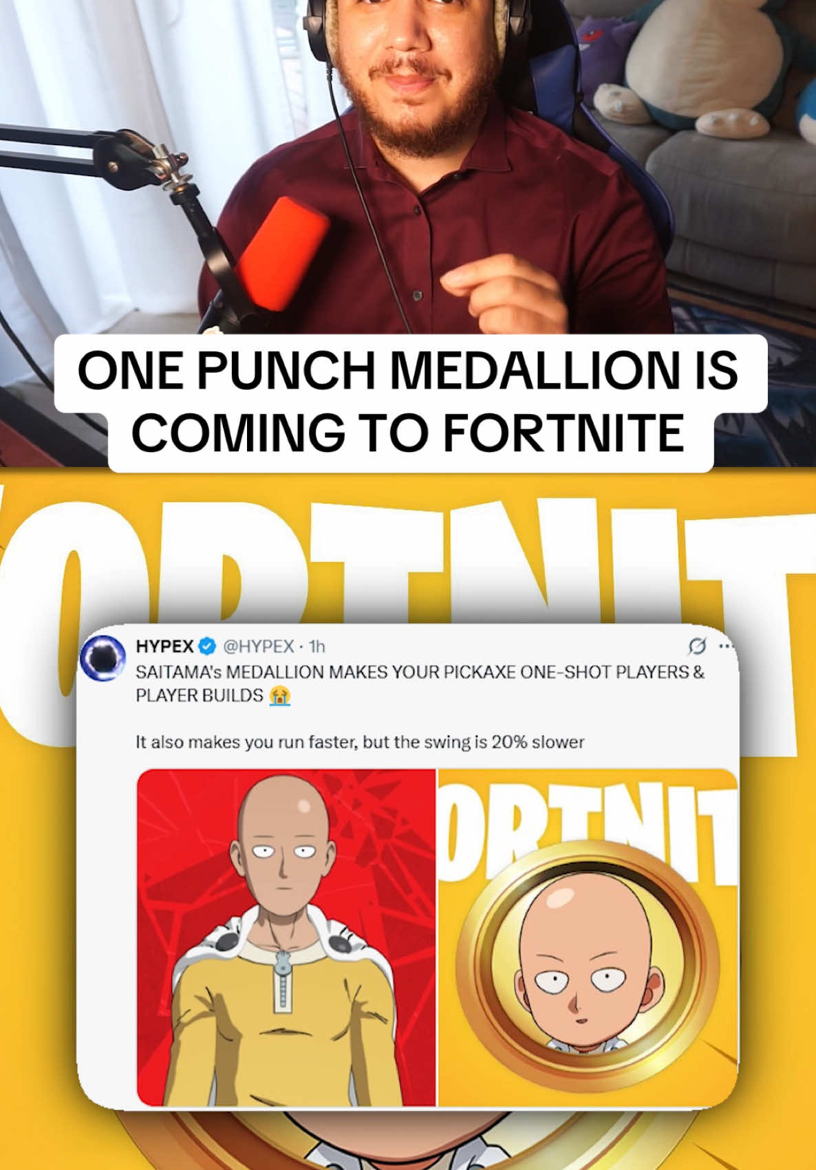 New one punch medallion coming into Fortnite #fyp ##gaming##fortnite##fortnitebr