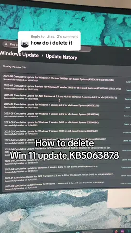 Replying to @_.ilias._2 here you go mate #KB5063878 #windowsupdate #pcgaming #win11 