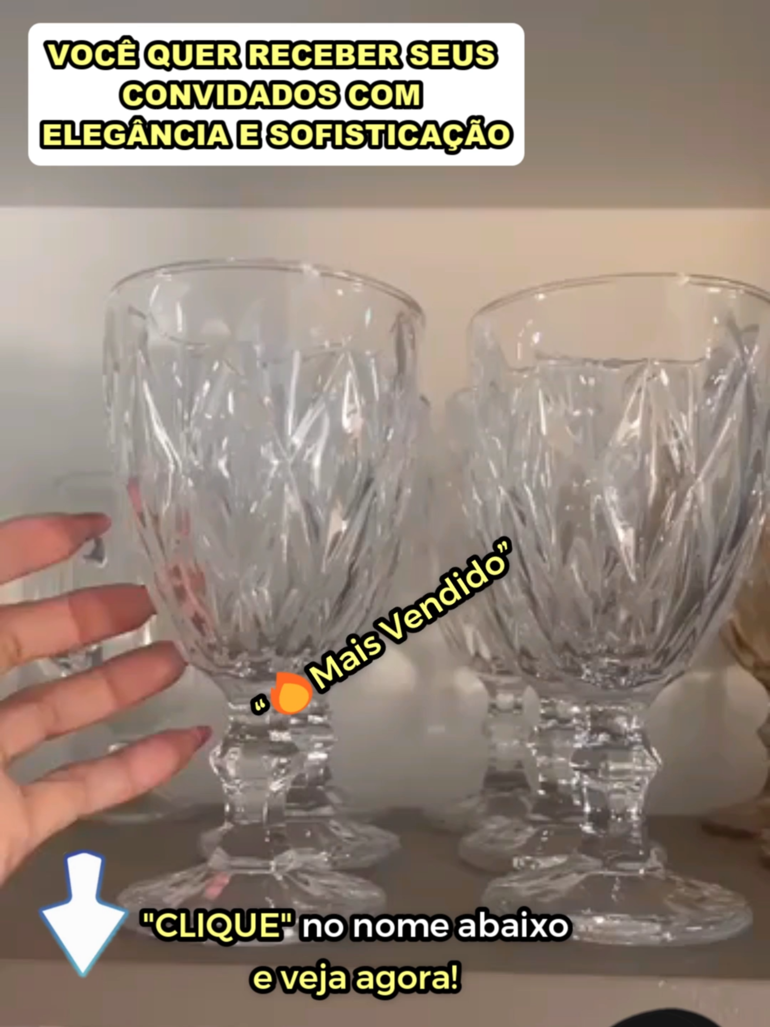 Jogo De 6 Taças De Vidro Diamond 340ml Transparente #TikTokShopChegou #tiktokshopchegou #tiktokshop #jogotacadiamond