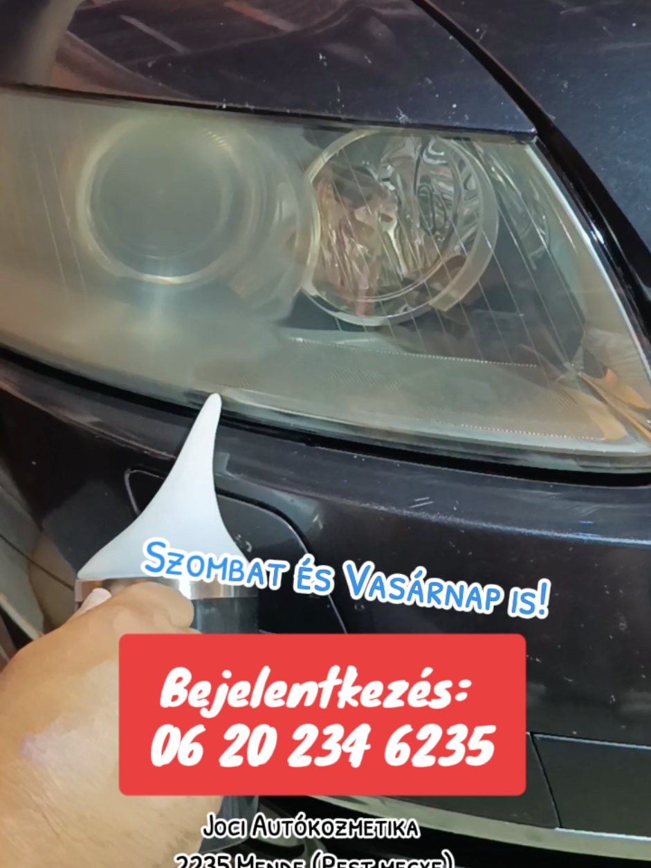 💎FÉNYSZÓRÓ POLÍROZÁS UV VÉDELEMMEL💎 Matt, besárgult fényszórók polírozása és UV védelemmel történő felületkezelése! Szombat és Vasárnap is NYITVA ‼️ 👉 Ár: 6.000 Ft/db 👈 Helyszínen megvárható: kb 30 perc - 1 óra 📆 Időpontfoglalás:  ☎️ Tel: 06 20 234 6235  vagy online  🌐 https://www.fb.com/jociautokozmetika/ Joci Autókozmetika - MENDE  2235 Mende (Pest megye)  #jociautokozmetikamende  #fyp #foryoupage #nekedbelegyen #fenyszoropolirozas 