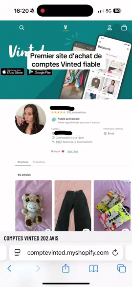 Je viens enfin de trouver un site qui vend des comptes vinted si vous voulez le lien en mp #achatcomptevinted #comptevinted #vintedressel #vinted 