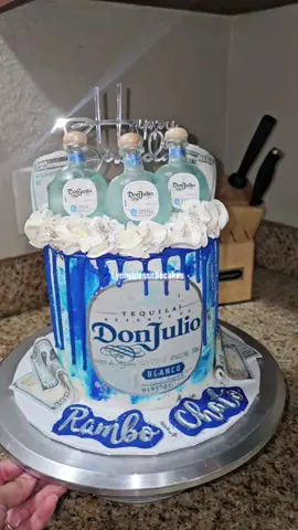 Don Julio Cake; Instagram- Lynnsblessitbecakes #LynnsBlessItBeCakes #CustomCakes #HoustonCakes #HoustonTx #idonotcondonealcohol 