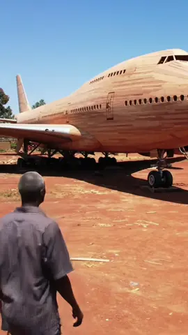 African man builds his own Jumbo Jet Plane using wood. #Ichasulilwe 