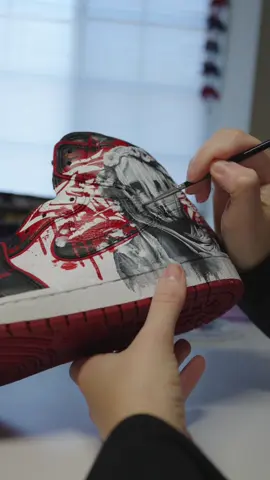 Feels like such a release (relief?) to finally get an idea out you’ve had for so long. #customshoes #acrylicart #sneakertok #sneakerart #fineart 