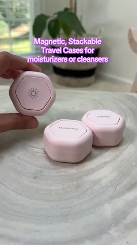 Rather than packing your huge jar of moisturizer or cleanser, bring these! They’re so stinking cute! #travel #traveltips #travelhacks #travelcase #travelskincare 