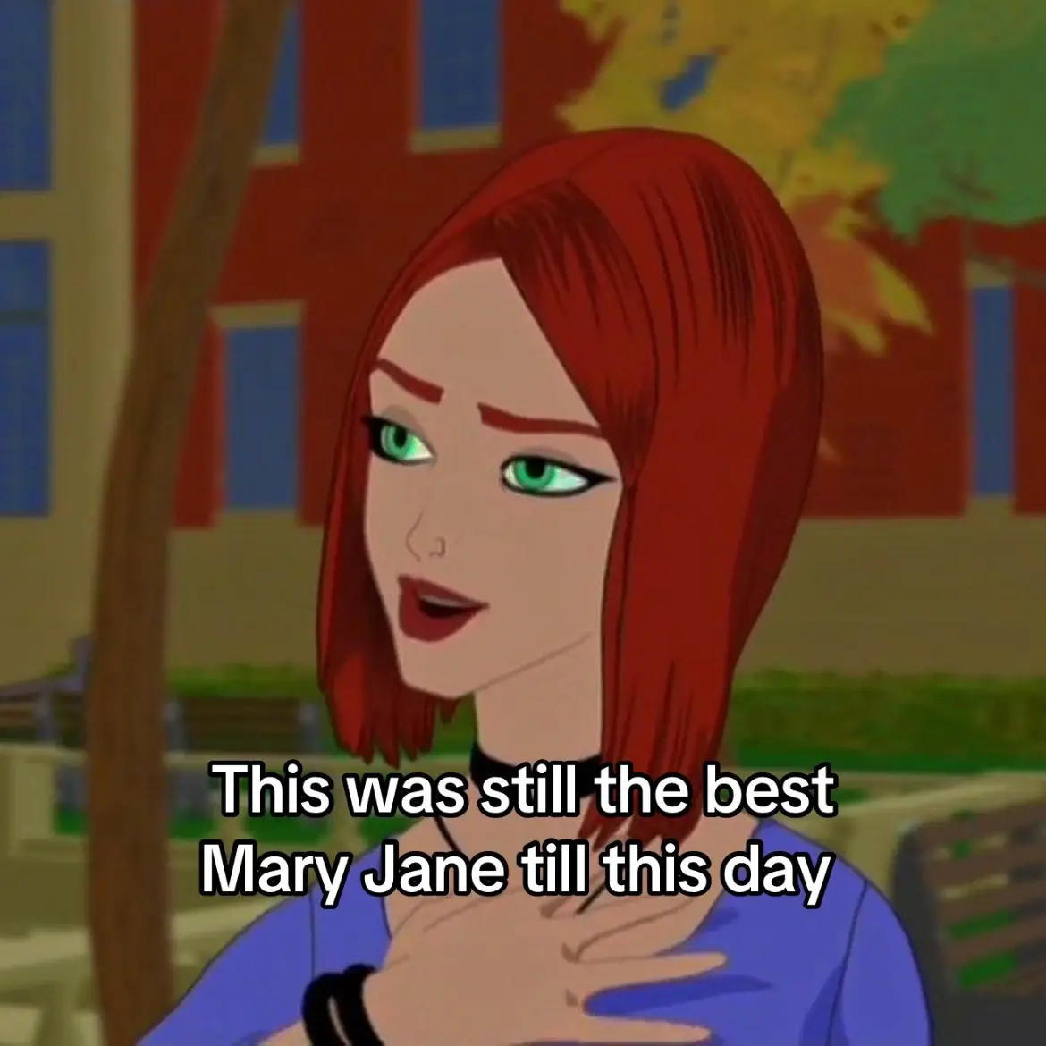 She had the best fit too 😭 #spiderman #maryjanewatson #spidermanmtv #marvelcomics #fypage 