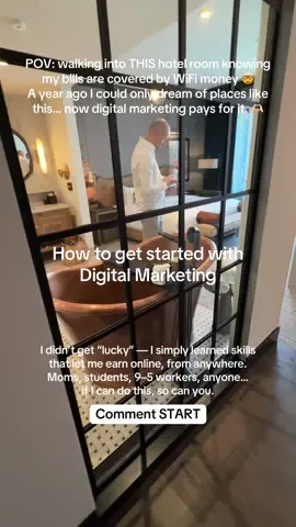 I used to scroll past videos like this thinking “must be nice.” 🥺 What I didn’t realize was that ordinary people were building online businesses that actually paid for things like this — not just “influencers.” Digital marketing became the door that opened freedom for my family. It started small — an extra $5OO here and there that covered groceries. But it grew into something that gave us options: travel, breathing room in our finances, and experiences like this hotel stay.  This isn’t about luxury — it’s about peace of mind. And if you’ve been praying for a sign that something different is possible… maybe this is it. 🤍 Comment START to learn the exact steps I took to get started.  #digitalmarketingforbeginners #digitalmarketing #digitalproducts #makemoneyonline 