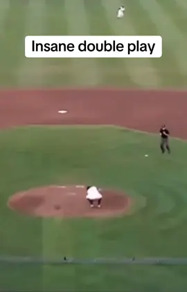 Batter player hits pitcher and umpire with the ball for the double play… #funny #baseball 