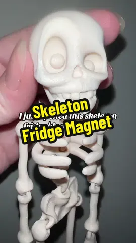 I love him so much, I may need more colors! 🤩 #skeleton #skeletonmoves #halloween #fall #fridgemagnets 
