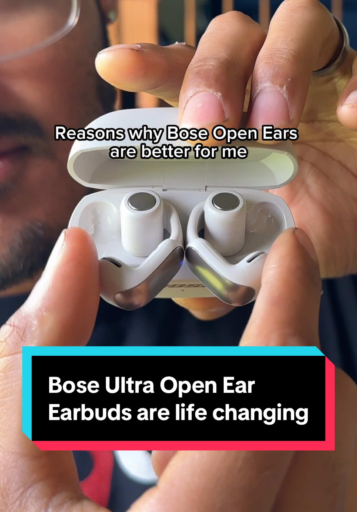 Am I the only one with these problems 😰 Thank you @Bose for making these 🙏#boseultraopenearbuds #boseearbuds #earbuds #headphones #bose 