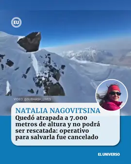 La última imagen que se conoció de la montañista fue captada por un dron el martes 19 de agosto, en la que aparecía moviéndose y agitando la mano. Sin embargo, tras días de espera, el Ministerio de Emergencias de Kirguistán informó que nunca se abrió la ventana climática necesaria para un nuevo vuelo de reconocimiento ni para el despliegue de un helicóptero especial H125 con pilotos italianos. “El operativo en el monte Pobeda ha sido oficialmente cancelado. Las condiciones no lo permiten y los pilotos han regresado a su base”, informó Dmitry Grekov, jefe del campamento de alpinistas. #NataliaNagovitsina #Kirguistán  #PicoPobeda 