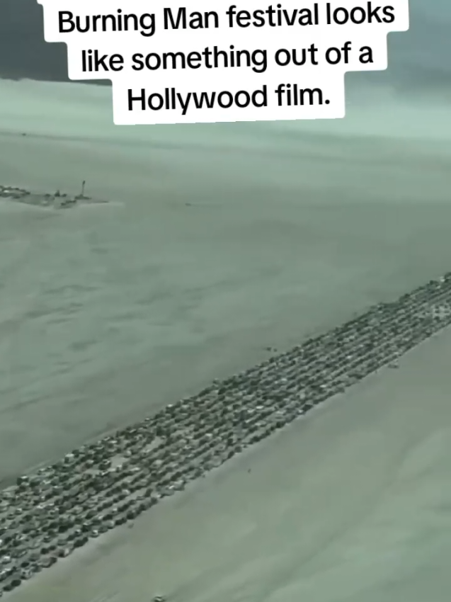 The #traffic heading into the #BurningManfestival looks like something out of a Hollywood film. 