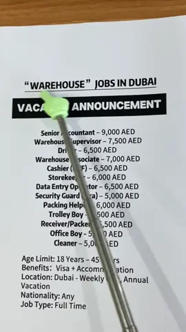 Good job.Don’t miss! #dubaijobs #dubai #urgenthiring #trending #fyp #hiring 