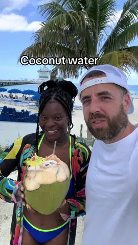 Coconut water in Bimini Bahamas 🇧🇸 @Shonda 