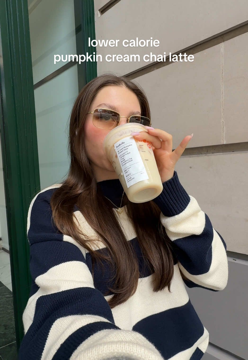 starbucks fall menu is back!! let’s try a lower calorie iced pumpkin cream chai latte 🍁☕️  #caloriedeficit #lowcalorie #lowercaloriestarbucksdrink #starbucksfalldrinks #pumpkinseason 