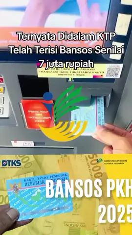 ternyata di dalam KTP telah terisi bansos senilai 7, juta rupiah#bansosktp #bansos2025 #bansosterbaru #daftargratis #fyp 