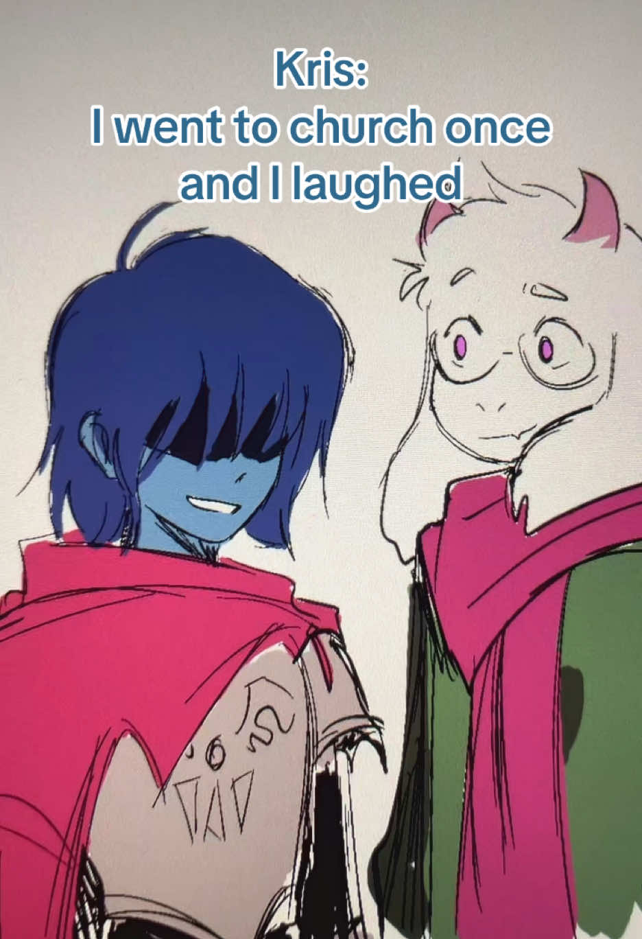 Kris and their lil laugh lmao #deltarune #krisdreemurr #deltarunetobyfox #noelleholiday #asrieldreemurr #fyp #tobyfox #ralsei #deltarunekris #ralseideltarune #krisdeltarune #asrieldreemurr #noelledeltarune #4upge 