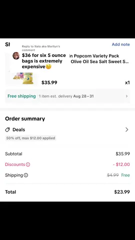 Replying to @Nala aka Marilyn Plus free shipping 🍿#protein #popcorn #snack #snacks #proteinsnack 