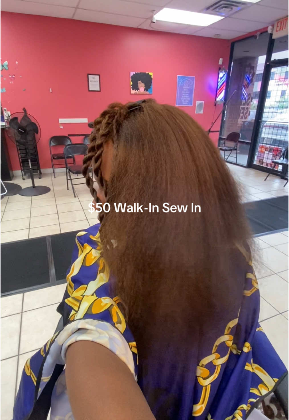I will never be too good for a $50 walk-in sew in! Very tea, very efficient!  #protectivestyles #naturalhair #endofsummer #dyedhair #organique 