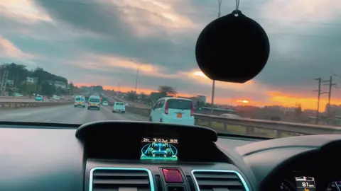 Golden hour📍Thika super highway#beautifulview#sunsetlover#travelgram#musicvibes#rhumba