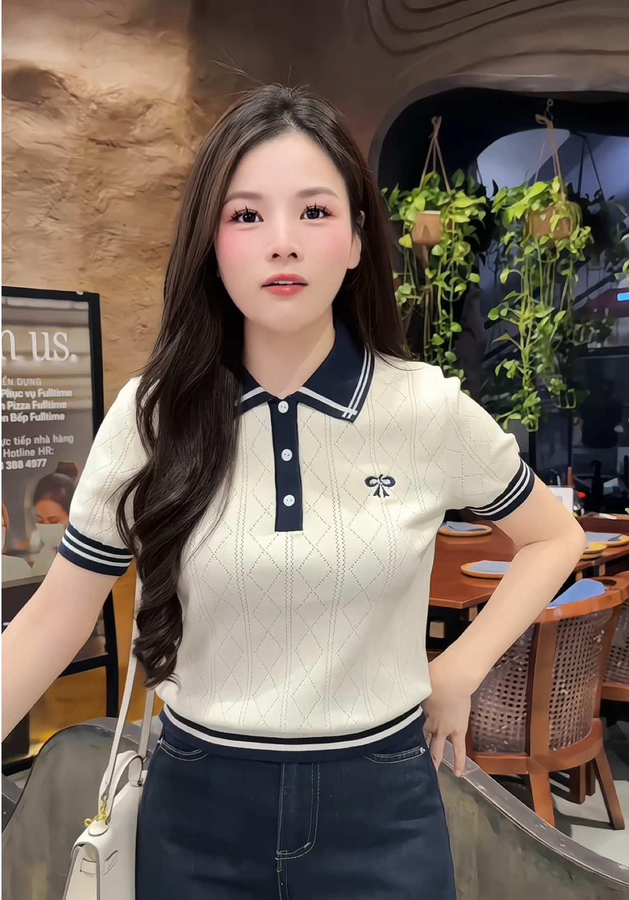 Áo len polo phối màu, áo polo dệt kim, áo len cộc tay tiểu thư #aopolo #aophongnu #aokieu #aolennu #aopolonu  