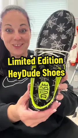 These shoes are so comfortable! I get so many compliments when I go out in them! #spooky #spookyseason #heydudeshoes #spiderwebs #tiktokshopcreatorpicks 