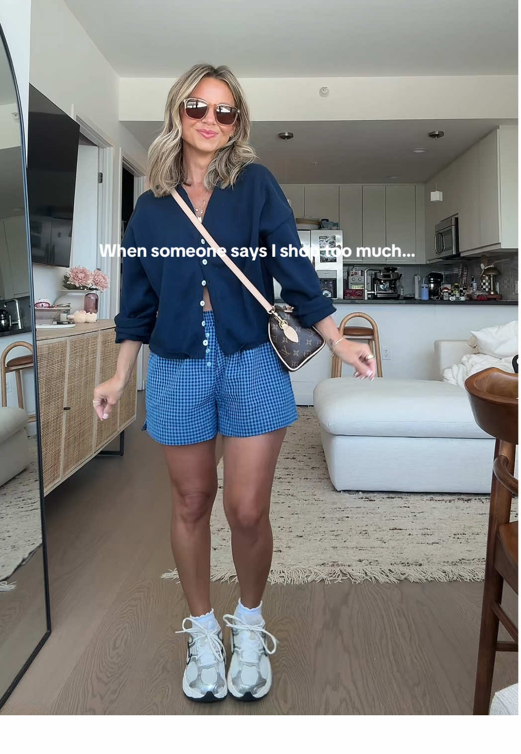 today’s outfit 😜💕 #OOTD #casualoutfits #errandsoutfit #MomsofTikTok #momoutfit  top & bottom @somewear in between  sneakers @Nike  bag @Louis Vuitton  sunglasses @madewell 