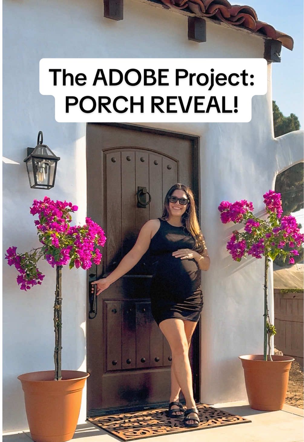 The ADOBE Project: Porch Reveal! 😍 #homerenovation #renovation #DIY #homeproject #interiordesign 