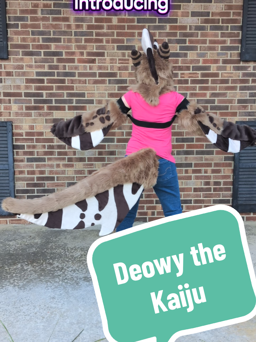 Welcome Deowy the Kaiju to the Knittin Kitten Fashion Fursuit Family! Deowy was a custom commission. #fursuitmaker #fursuit #kaiju #knittinkittenfashion #furry 