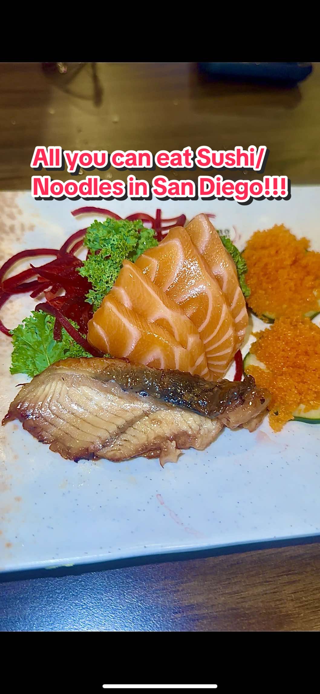 Located at 7319 Clairemont Mesa Blvd, San Diego, CA 92111 , @Itacho Sushi is a new “all you can eat” sushi/noodles/ramen spot!!! You’re seated at your table and your wait staff will take your unlimited list of delicious orders from you while you wait comfortably for your dishes to be prepared by chefs. All while you can see everything that’s happening in front of you! How cool is that? Without compromising on quality, you can enjoy endless portions of your favorites here.  #sushilover #ramenlover #sandiegolife #sandiegovlog #allyoucaneat 