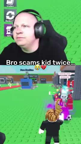 Bro scams kid twice. 🤣#stealabrainrotfyp #robloxfyp 