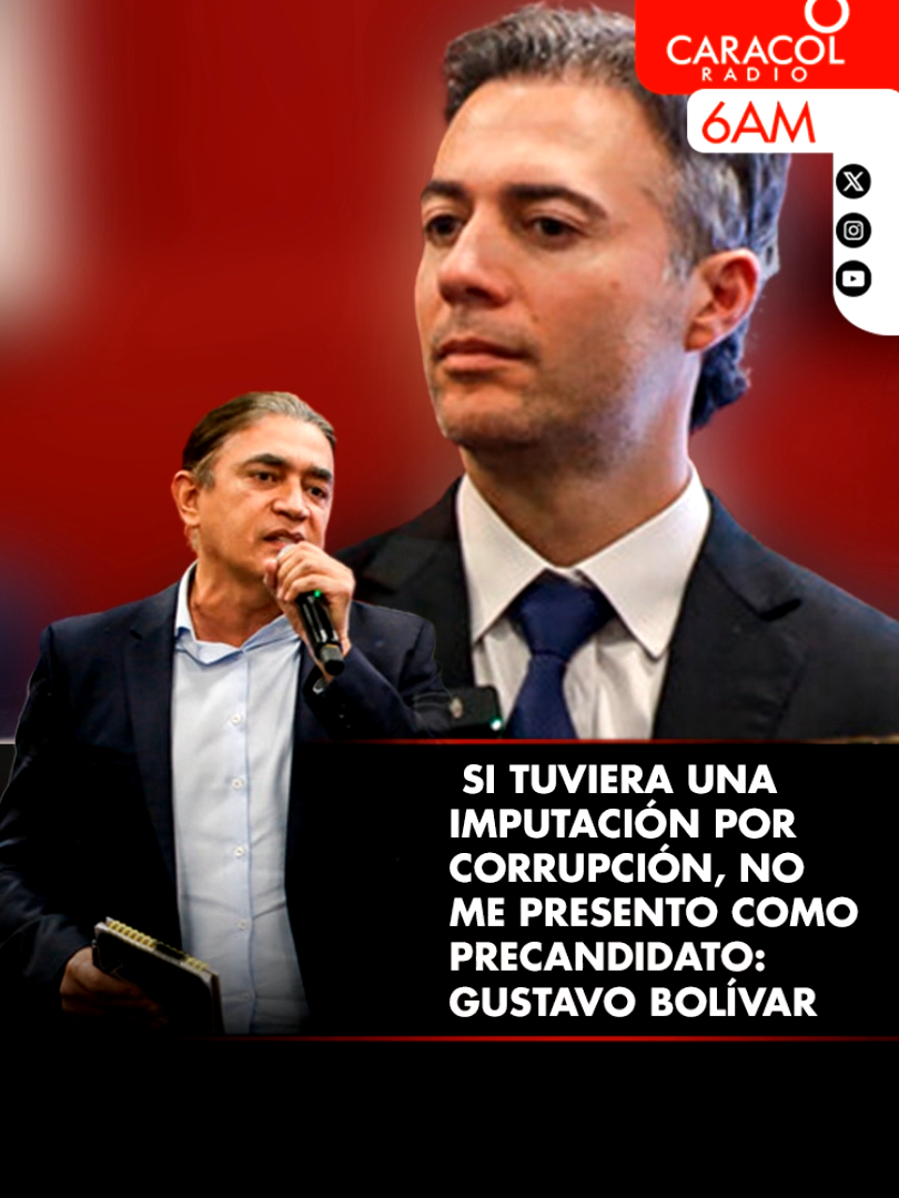 El precandidato Gustavo Bolívar se refirió en #6AM a la candidatura de Daniel Quintero, y aseguró que si tuviera una imputación por corrupción, no se presentaría a las elecciones. Escuche la entrevista de 6AM #danielquintero #gustavobolivar #elecciones #presidenciales