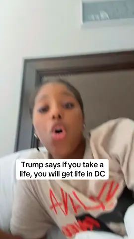 Trump says if you take a life, you will get life in DC#trump #trumpsupporters #trump2024🇺🇸 #dc #washington 