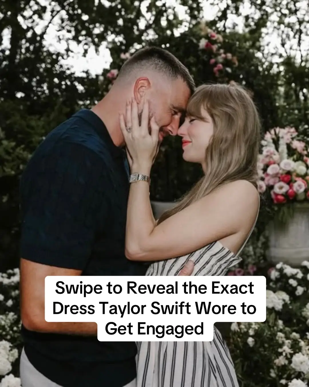 As #TaylorSwift stated in her Instagram caption announcing her engagement to #TravisKelce, “Your English teacher and your gym teacher are getting married.” Both Taylor and Travis are wearing #RalphLauren Polo. #TikTokFashion #Swiftie 