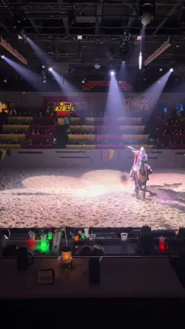 Sometimes you gotta work on a horses behavior instead of looking cool. #equestrian #medievaltiktok #medievaltimes #medievaltimesdallas