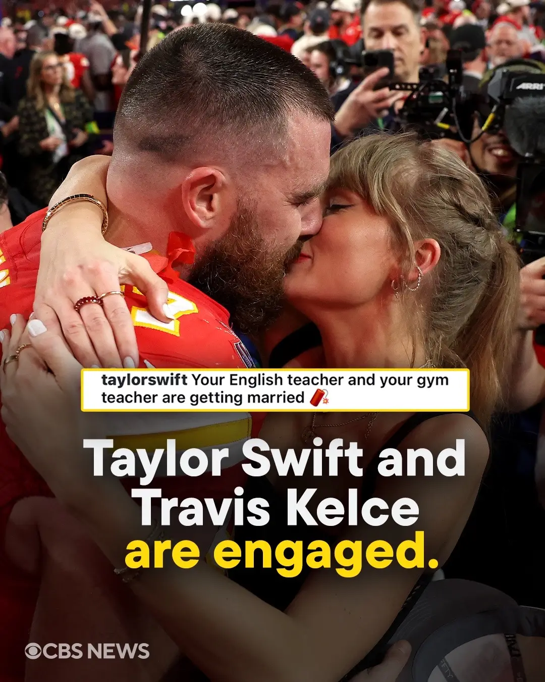 THIS LOVE: Taylor Swift and Travis Kelce announced their engagement after two years of dating, sharing photos of the ring and proposal in a garden filled with pink and white roses on Instagram. 
