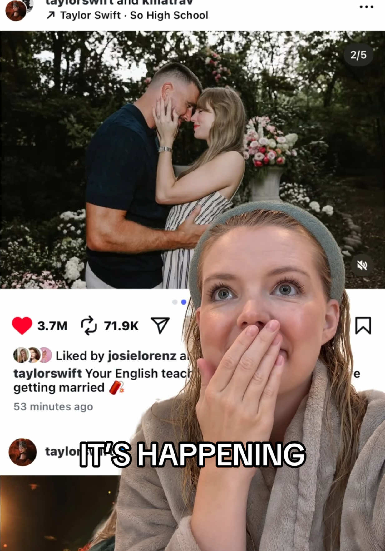 MOTHER IS ENGAGED #taylorswift 