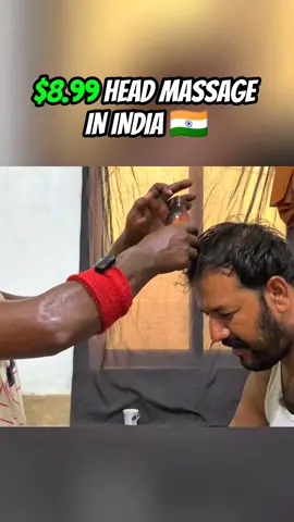 $8.99 HEAD MASSAGE IN INDIA 🇮🇳  #fullbodymassage #barber #headmassage #asmr #usa🇺🇸 