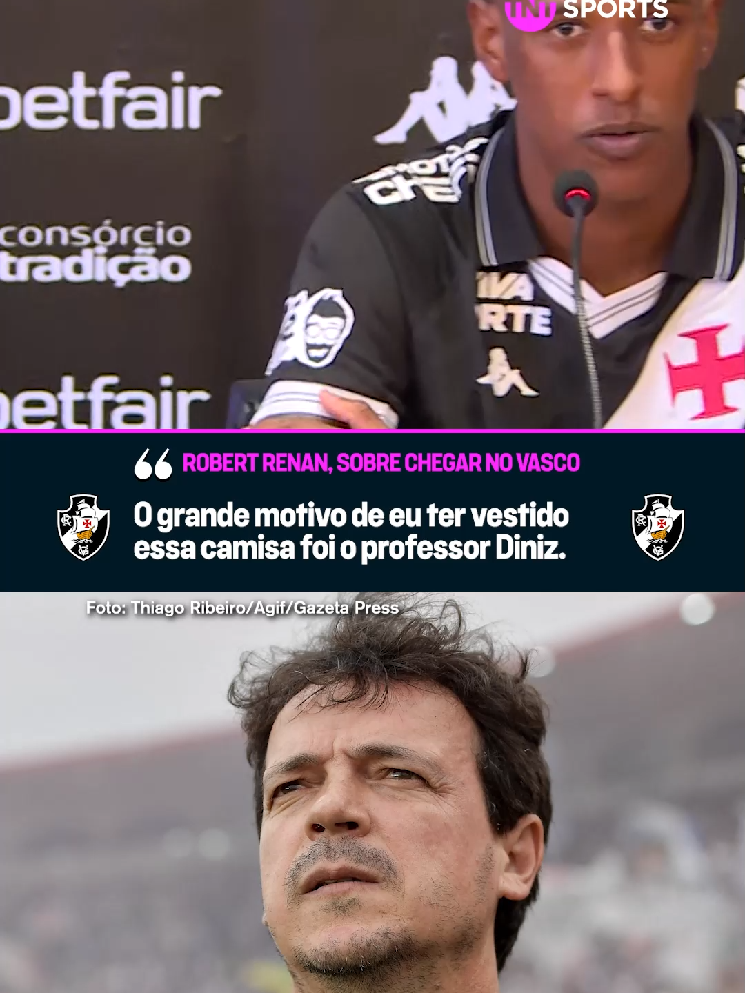 O PROFESSOR DINIZ É REFERÊNCIA! 👨‍🏫💢 O Robert Renan revelou que o treinador foi um dos motivos que fez o zagueirão escolher o Vasco! #FutebolBrasileiro