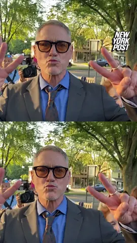 Me anytime someone takes my picture. ✌️ Robert Downey Jr. was a mood while meeting fans and giving The Post a shoutout.