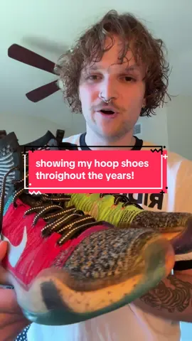 showing my hoop shoes i’ve had throughout the years! #basketball #basketballtiktok #sneakers 