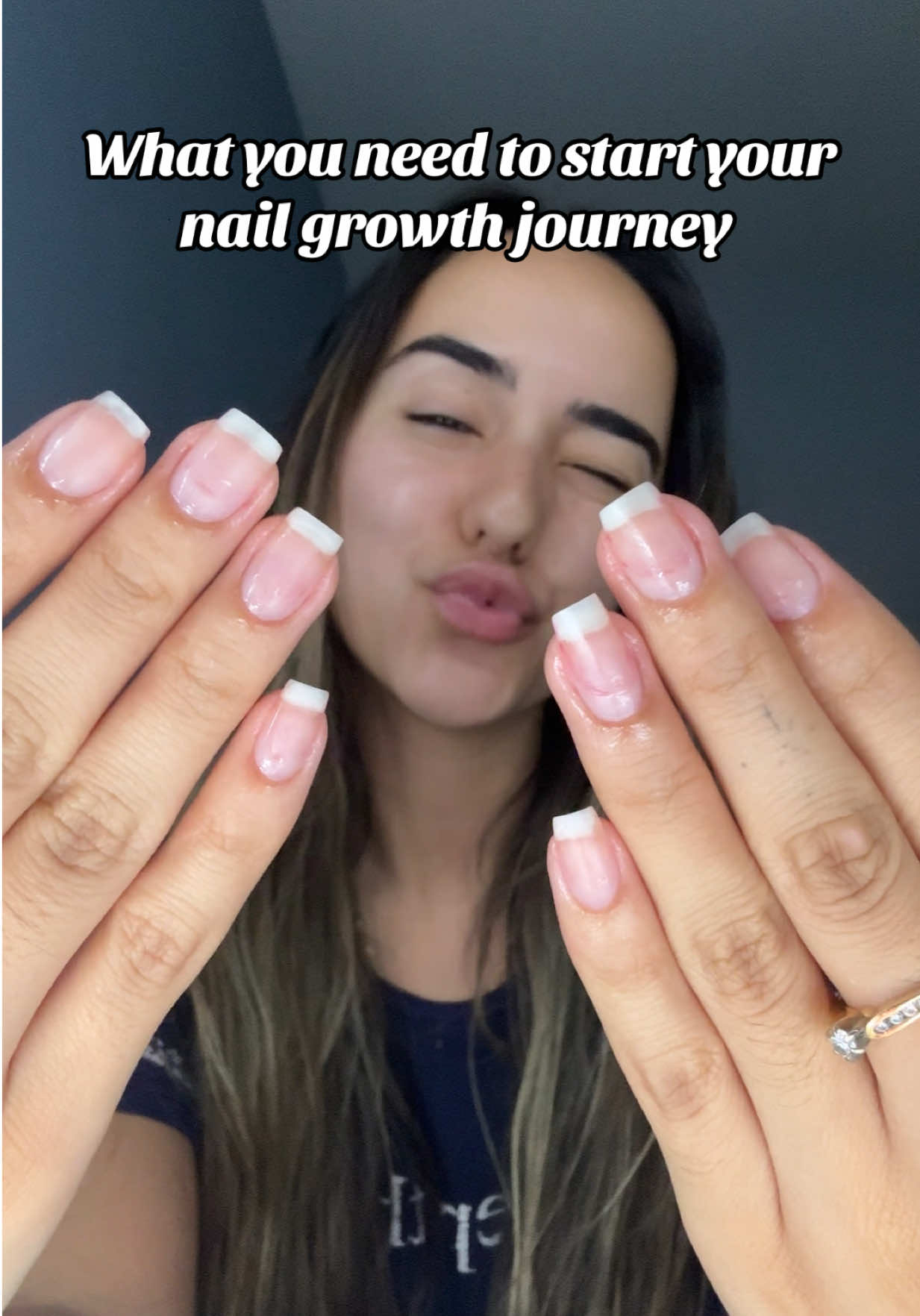 Obsessed with my nails like never before👌🏽💅🏽 I stopped using acrylics and was very determined to grow out my natural nails, and I couldn’t be happier 🤭 #fyp #nailgrowthjourney #strongnails #naturalnails #viral 