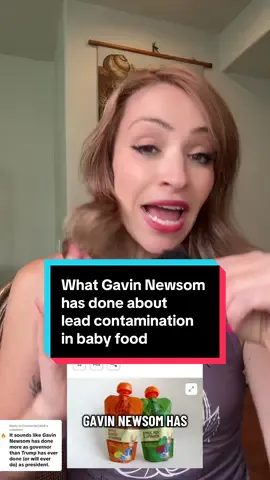 Replying to @Firestarter2428 Gavin Newsom is tackling the problem of lead contamination in baby food by forcing companies to post their heavy metals testing publicly… you can go online right now and find all of these test results… This is far more than the FDA has ever done in order to prevent lead contamination in baby food . I have done many videos on why you should not feed your children, baby food in the past – and what you should do instead :  @@Beatrice the Anti-Plastic Lady ##babyfood##leadcontamination##heavymetals##gavinnewsom