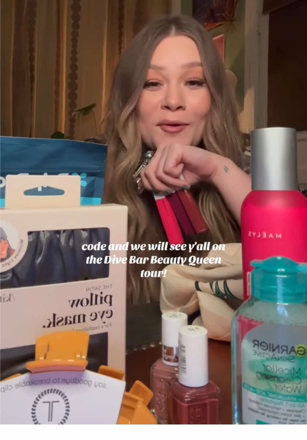 We’ve got some goodies you could win on the DBBQ Tour!!! 🤪 Grab your tickets and check in at the show to enter to win!! Tour officially kicks off THIS weekend 👑🚌  @TELETIES  @Drip Drop Hydration  @Kitsch  @Maybelline NY  @GarnierUSA  @essie  @MAËLYS 