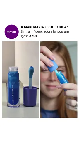Até que na boca ele não fica tão pigmentado. Você usaria um gloss azul? . . . . . . Siga @mivellecosmeticos para não perder mais nada do mundo da beleza! (Vídeo/@marimaria)